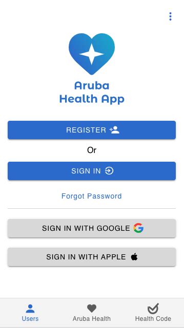 aruba health log in